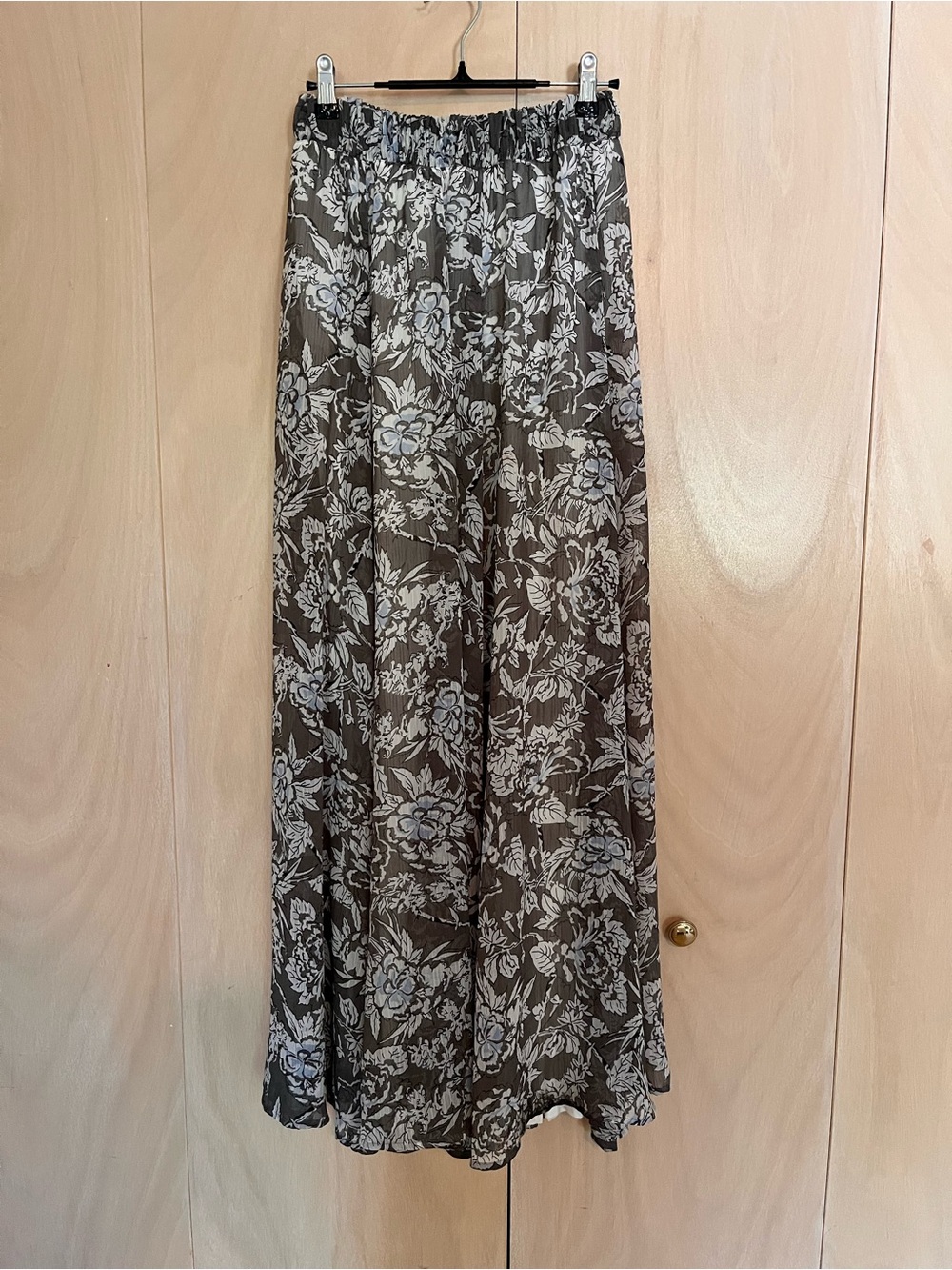 Twin-Set Blue and White Floral Maxi Skirt